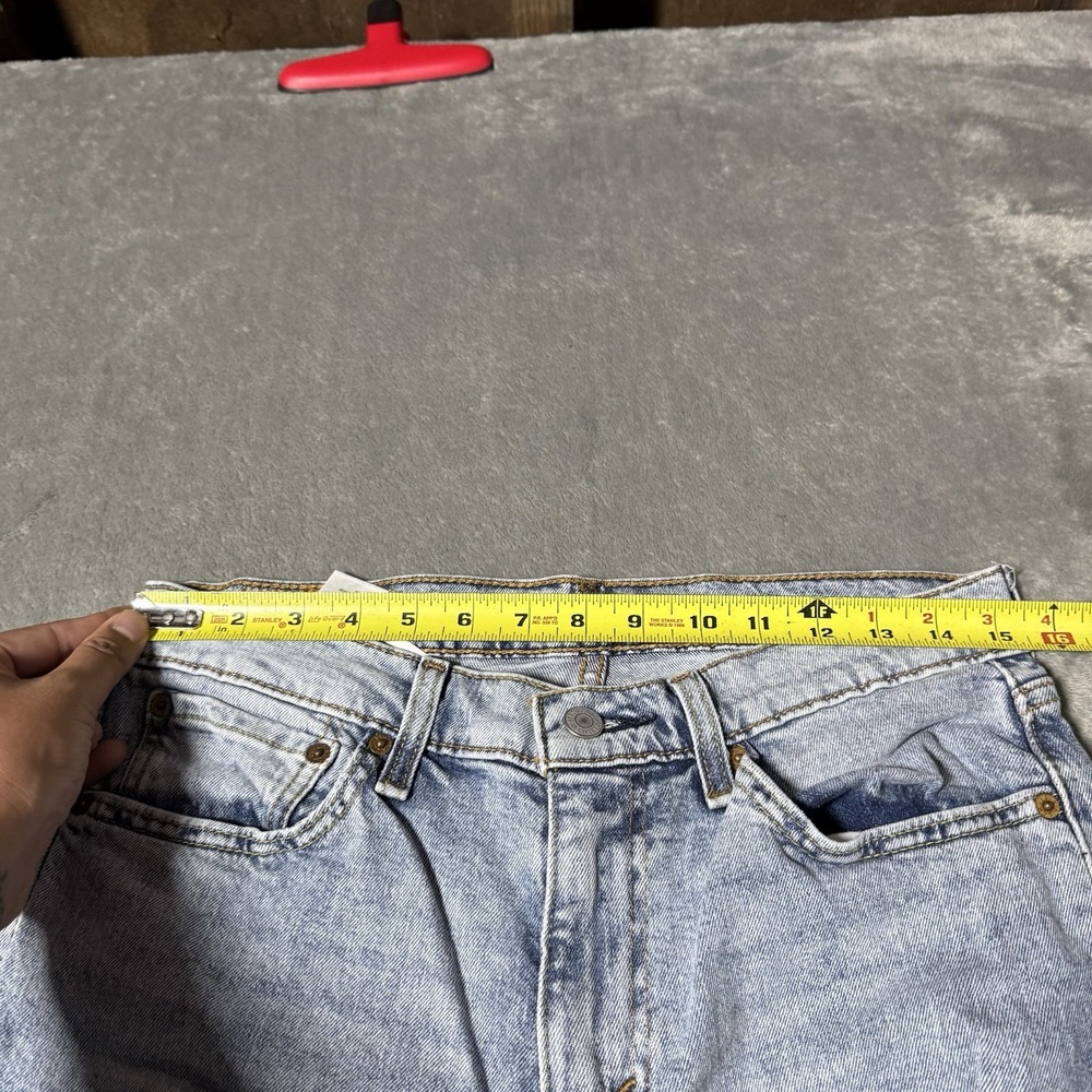 Levis 511 Jeans Men 32x30 Blue Slim Fit Pants Light Wash Denim Distress Hipster - Picture 8 of 11